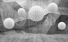 3D обои с рисунком шары Design Studio 3D 3D Абстракция ABS-093